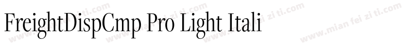 FreightDispCmp Pro Light Italic字体转换